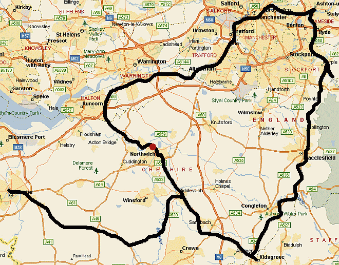 map of area of canal