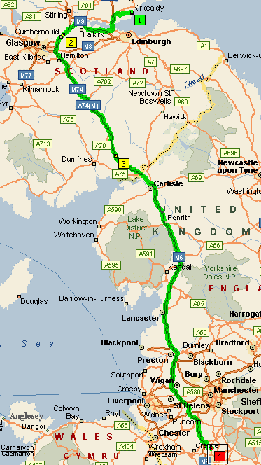 map of drive South