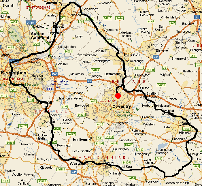 map of area of canal