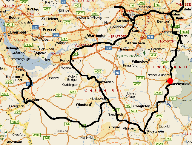 map of area of canal