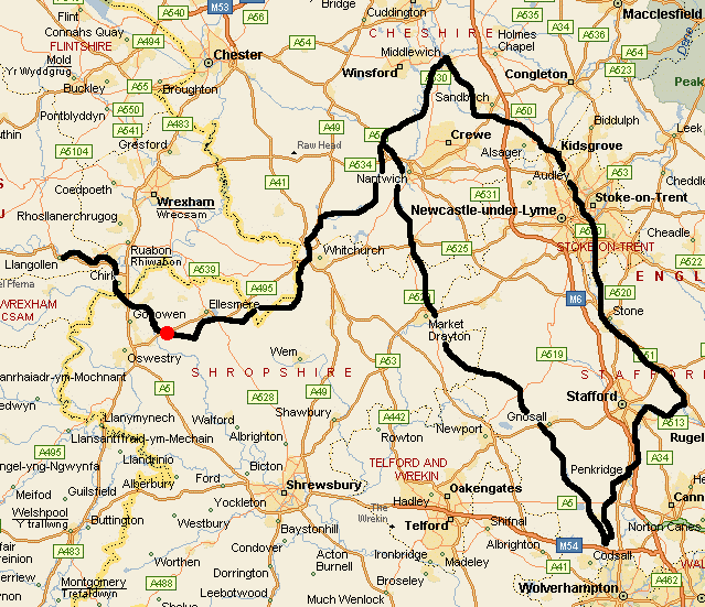 map of area of canal