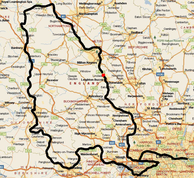 map of area of canal