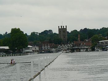 Looking toward the finish