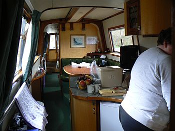 Looking forward into living area