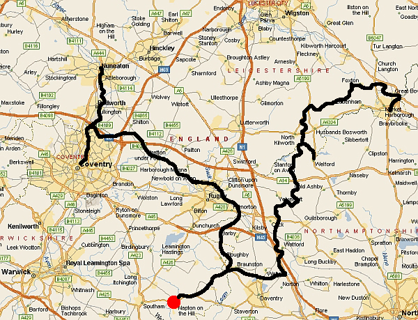 map of area of canal